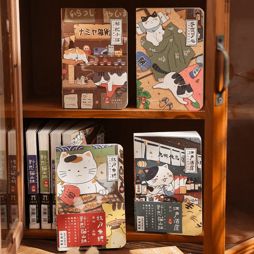 Carnet de Poche A7 Chat Japonais (160 pages, 8 modèles)