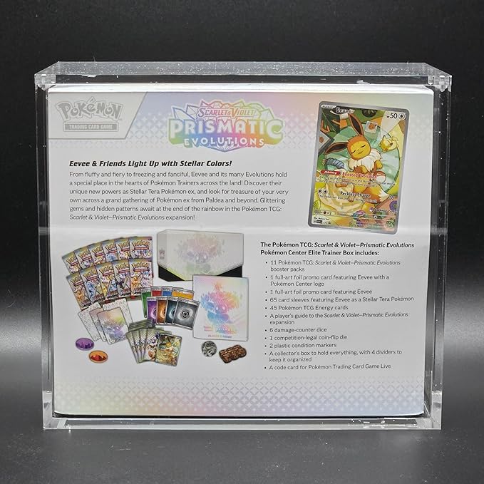 Protection magnétique acrylique pour ETB Pokémon – Boîte rigide Elite Trainer Box