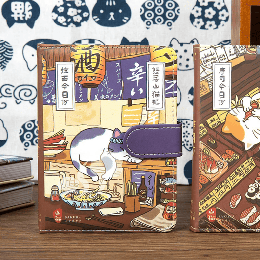 Carnet Magnétique A6 Chat Japonais (224 pages, 3 coloris)