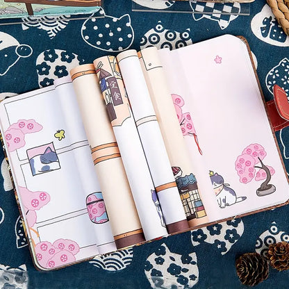 Carnet Magnétique A6 Chat Japonais (224 pages, 3 coloris)
