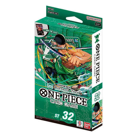 One Piece Card Game – Deck Débutant ST-32 Roronoa Zoro Vert (EN)