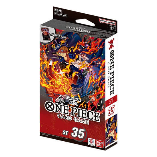 One Piece Card Game – Deck Débutant ST-35 Sabo Rouge/Noir (EN)