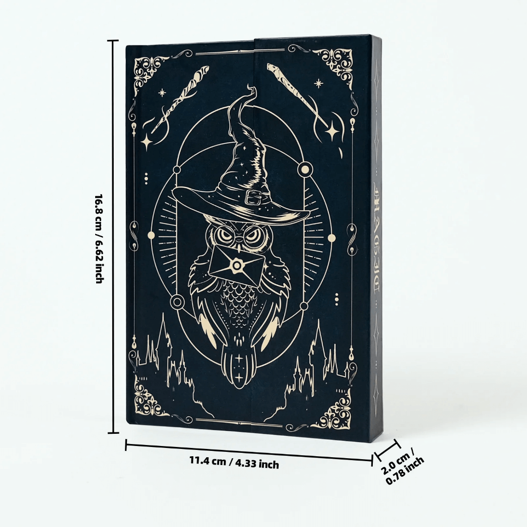 Carnet Fantasy – motif hibou sorcier