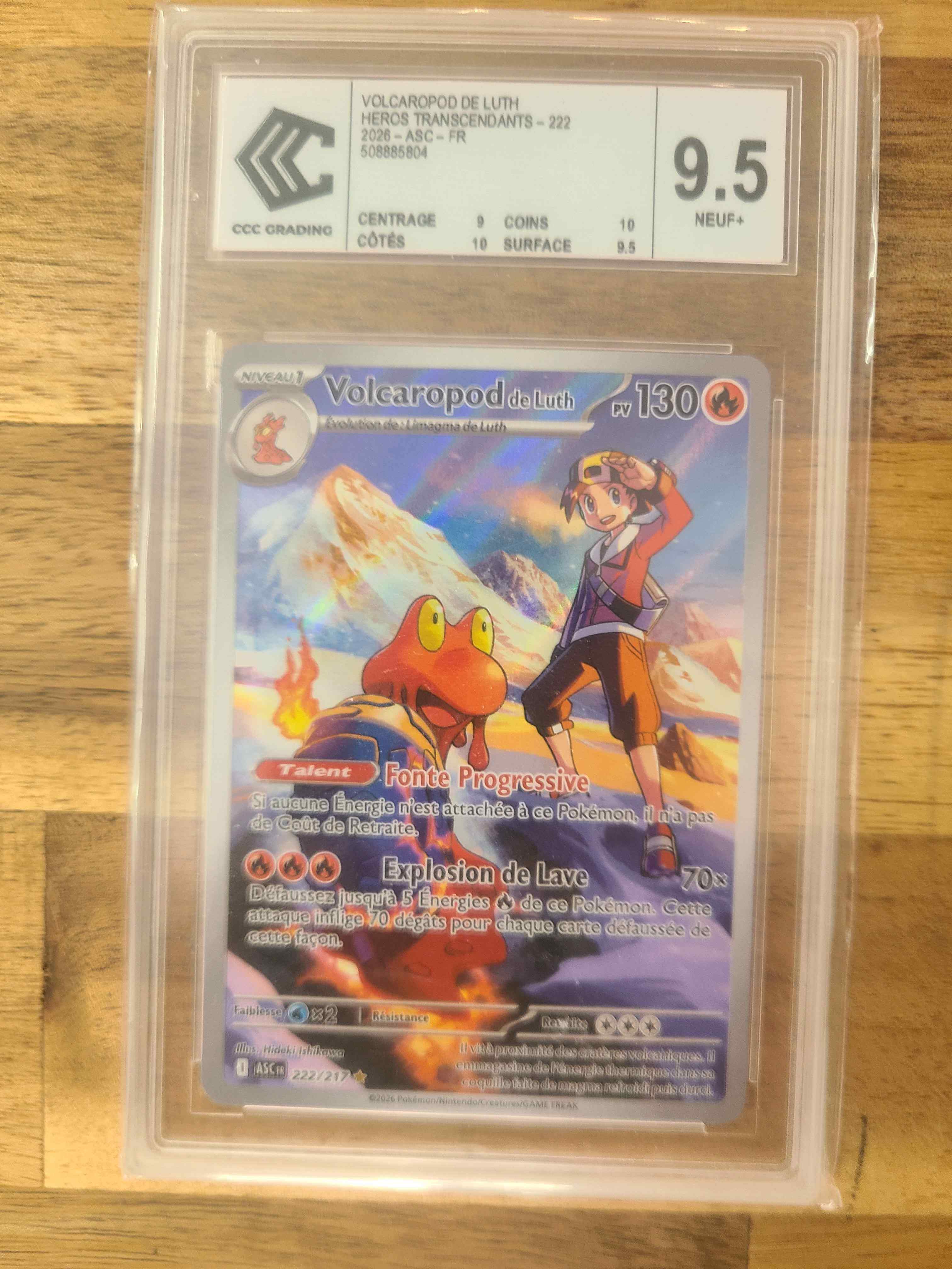 Volcaropod de Luth 222/217 gradée CCC 9.5 NEUF+
