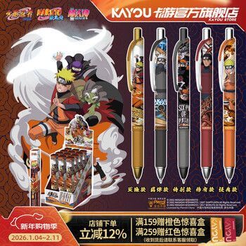 Display Stylos Gel Naruto Kayou 2nd Wave x12 – détail