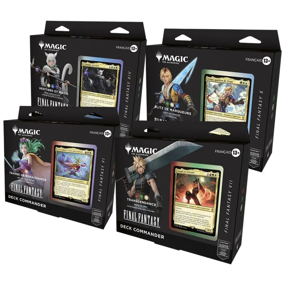 Lot des 4 Decks Commander Magic: The Gathering – Final Fantasy FR