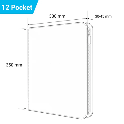 Portfolio TCG 12 Poches Noir (480 cartes)