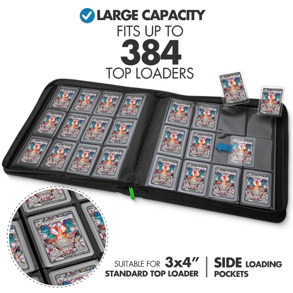 Portfolio Toploader 3x4 pouces 384 emplacements – detail ouvert