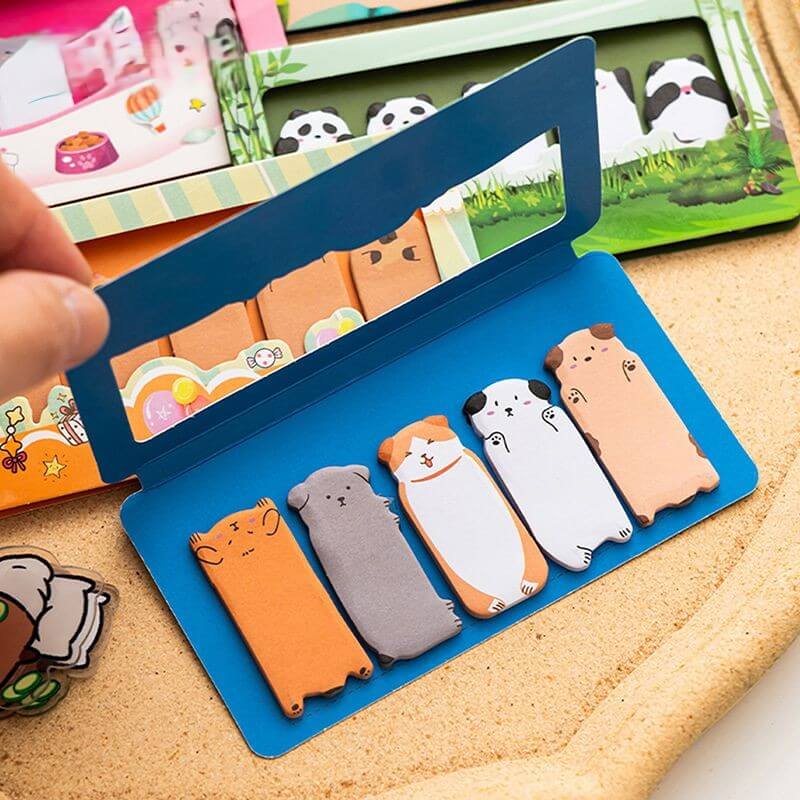Post-it Kawaii Marque-Page Animaux – modèle chien