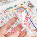 Stickers 3D Kawaii hexagonaux – modèle detail