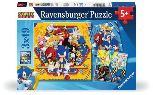 Coffret Puzzles Sonic – 3 x 49 pièces – Les Aventures de Sonic