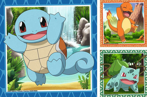 Coffret Puzzles Pokémon – 3 x 49 pièces Starter Gen 1