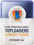 Beckett Shield – 25 Toploaders Rigides 35pt – Format Standard 76x102mm