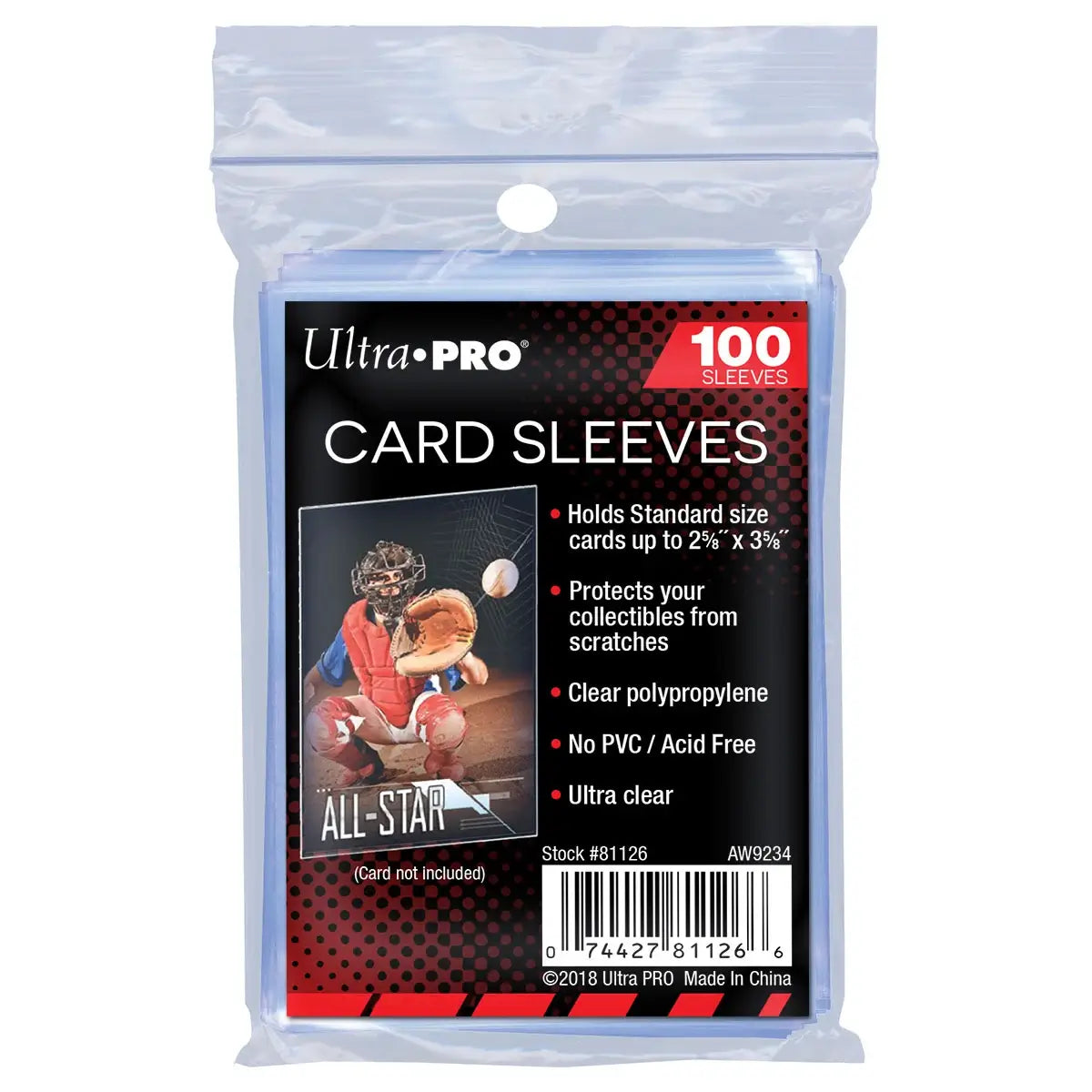Pochettes Souples Ultra PRO – 100 Sleeves Standard 66 x 91 mm